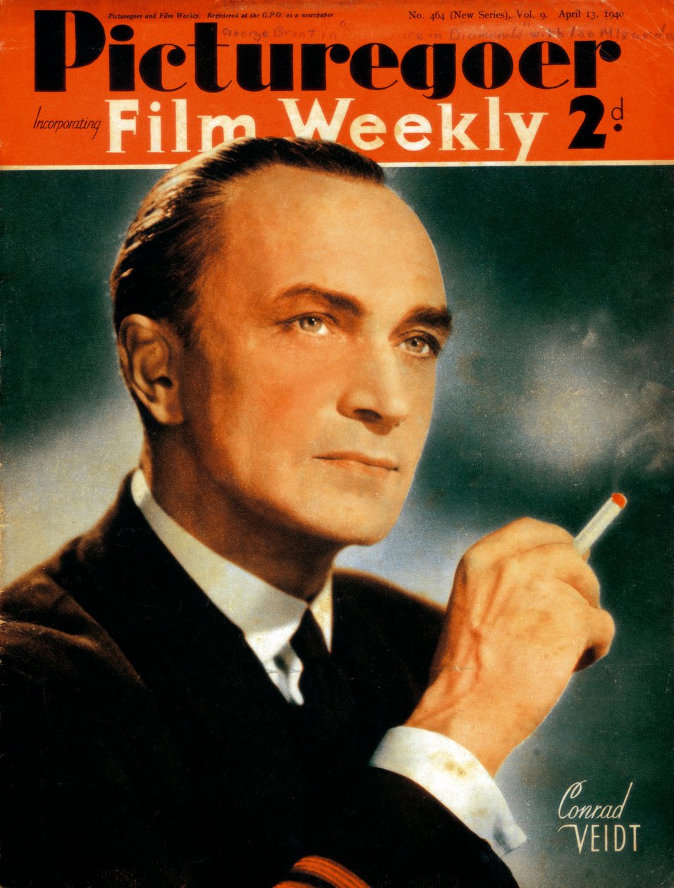 Conrad Veidt 1893-1943, német színész, 1940 alkotó: Unbekannt