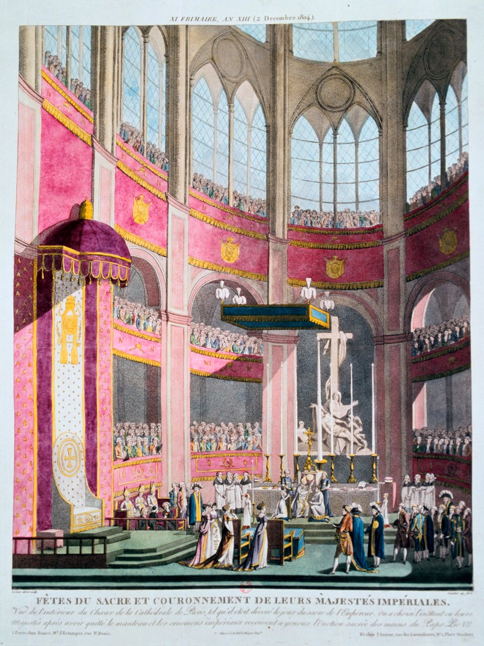 Napóleon felszentelése és Josephine megkoronázása VII. Pius pápa által, 1804. december 2. alkotó: Unbekannt