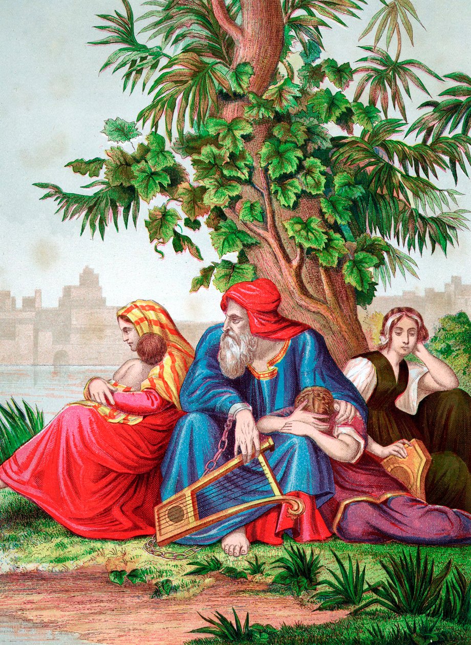 A zsidók állandósága a fogságban Babilonban, Kr.e. 6. század, 1860 körül alkotó: Unbekannt