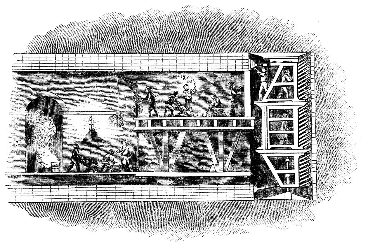 A Temze alagút építése, London, 1825-1843 alkotó: Unbekannt