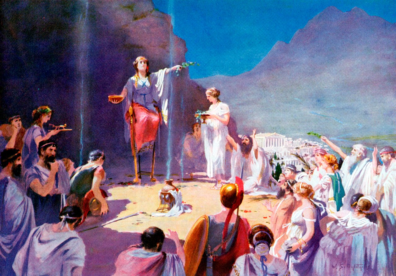 A Delphi Oracle tanácsa, 19. század alkotó: Unbekannt