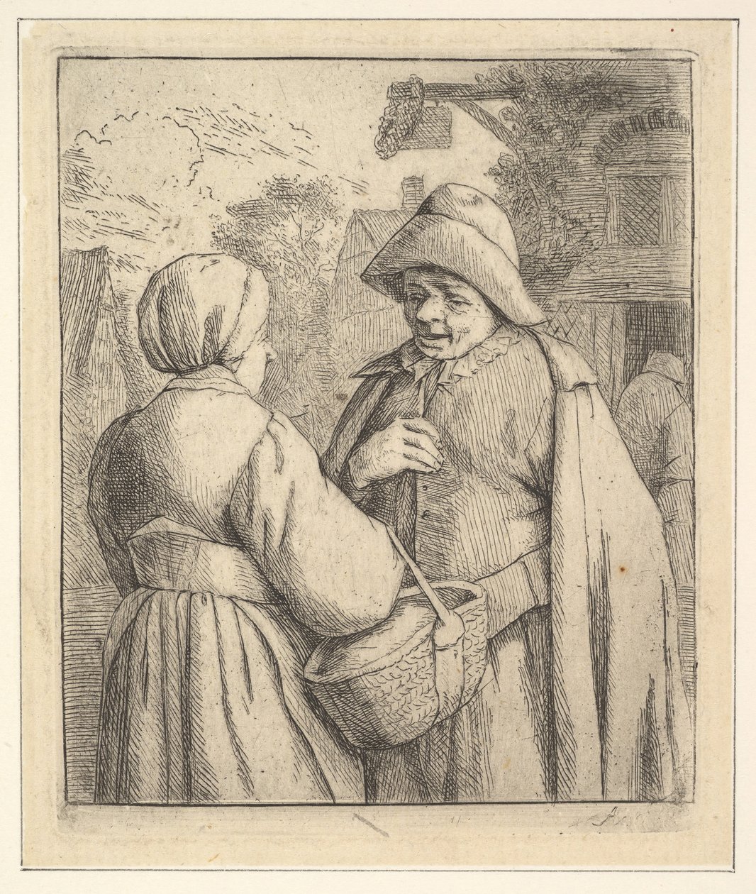 Beszélgetés az utcában, 1610-85. alkotó: Unbekannt
