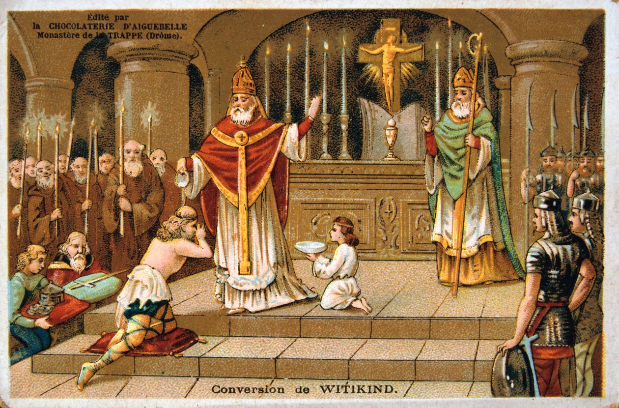 Witikind megtérése, i.sz. 785, 19. század alkotó: Unbekannt