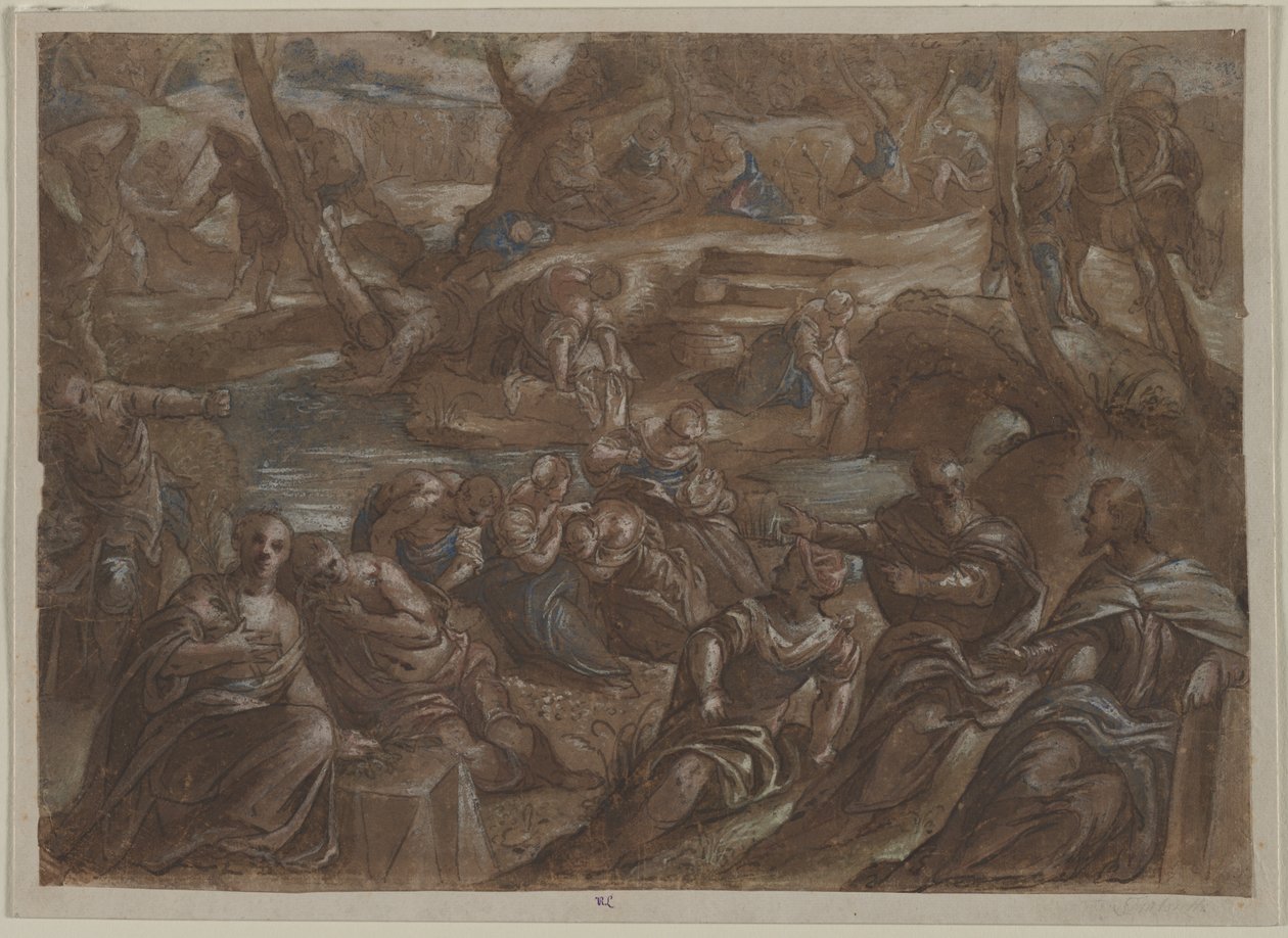 A Tintorettos Children of Israel Gathering Manna című könyv másolata, 1594 után. alkotó: Unbekannt
