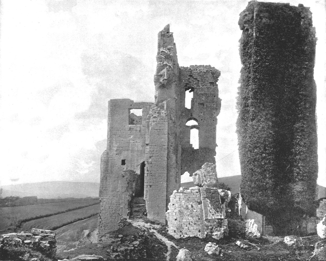 Corfe kastély, Dorset, 1894. alkotó: Unbekannt