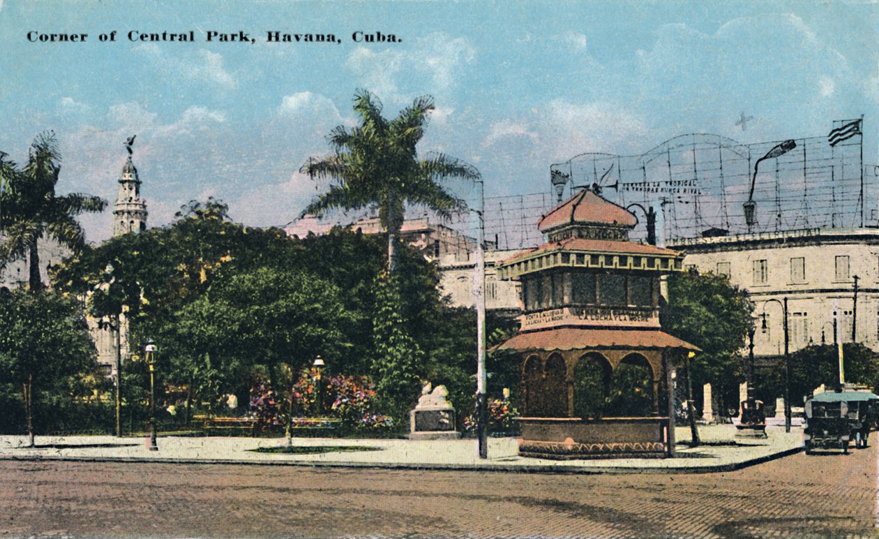 A Central Park sarka, Havanna, Kuba, 1910. alkotó: Unbekannt