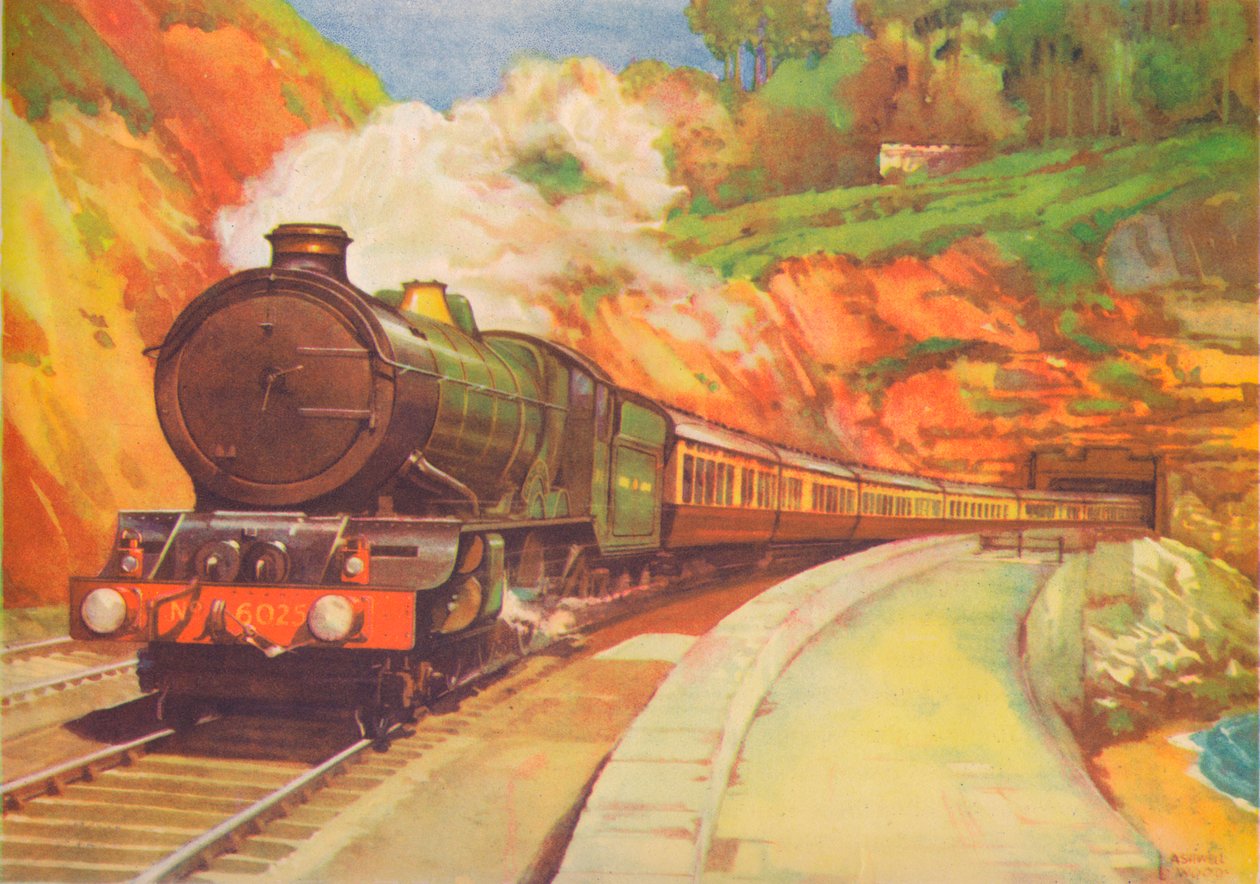 Cornish Rivera Limited, G.W.R., Dawlish közelében, 1940 alkotó: Unbekannt