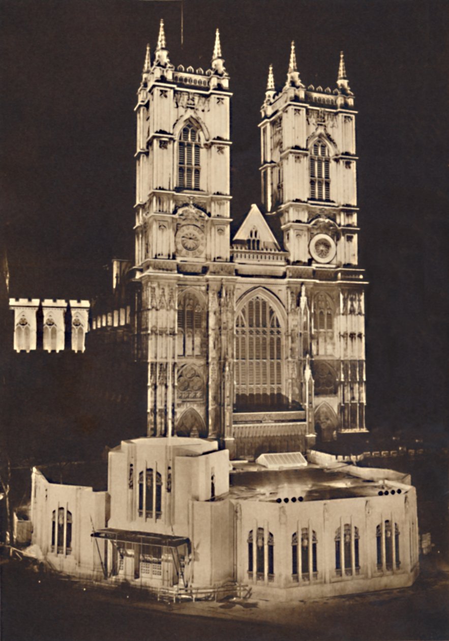 Coronation Floodlighting – Westminster Abbey, 1937 alkotó: Unbekannt