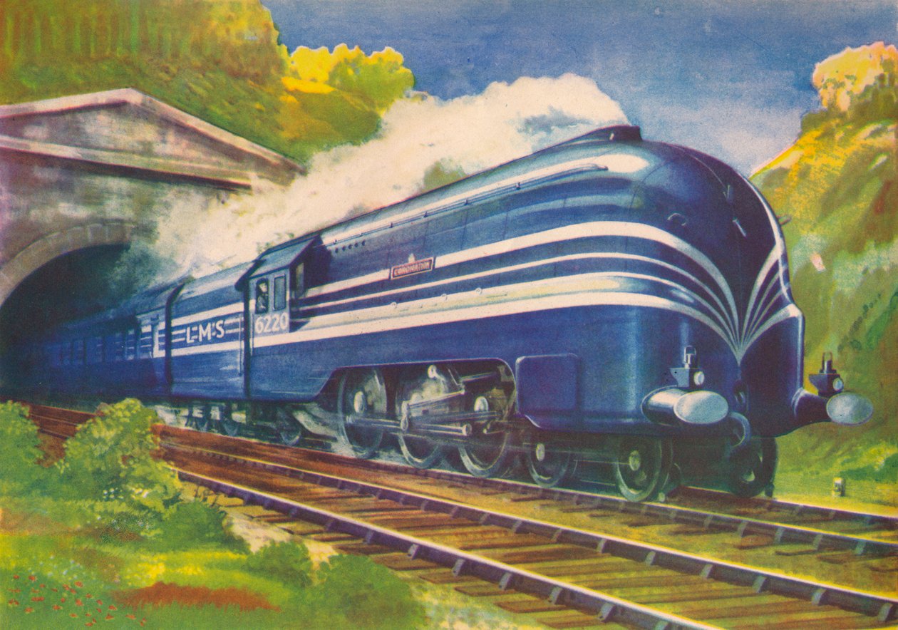 Coronation Scot, L.M.S., elhagyja a Watford Tunnelt, 1940 alkotó: Unbekannt