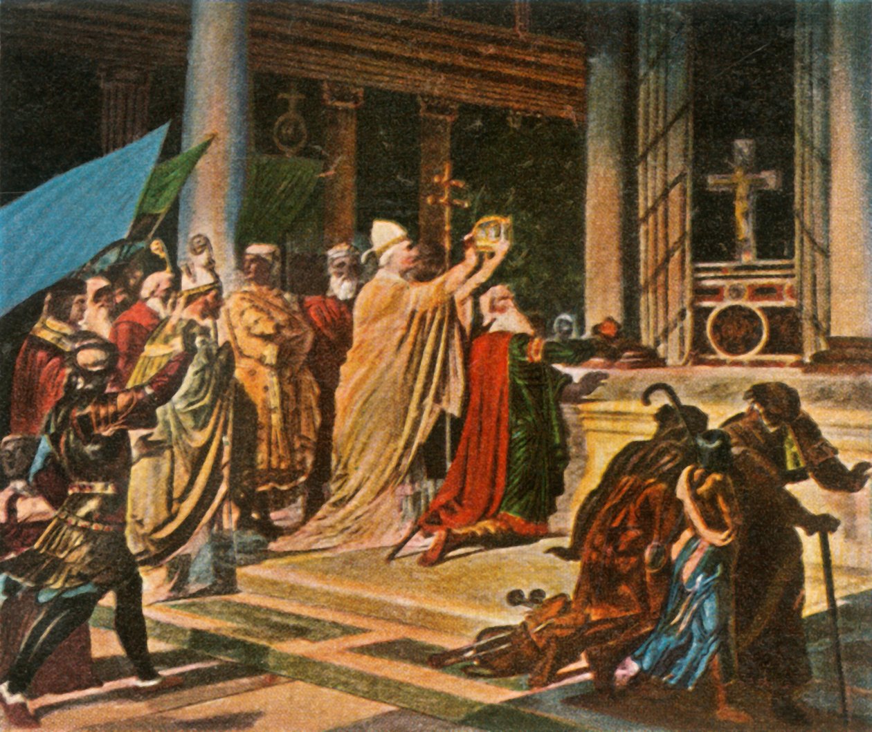 Nagy Károly megkoronázása Rómában, karácsony napja, i.sz. 800, 1936. alkotó: Unbekannt