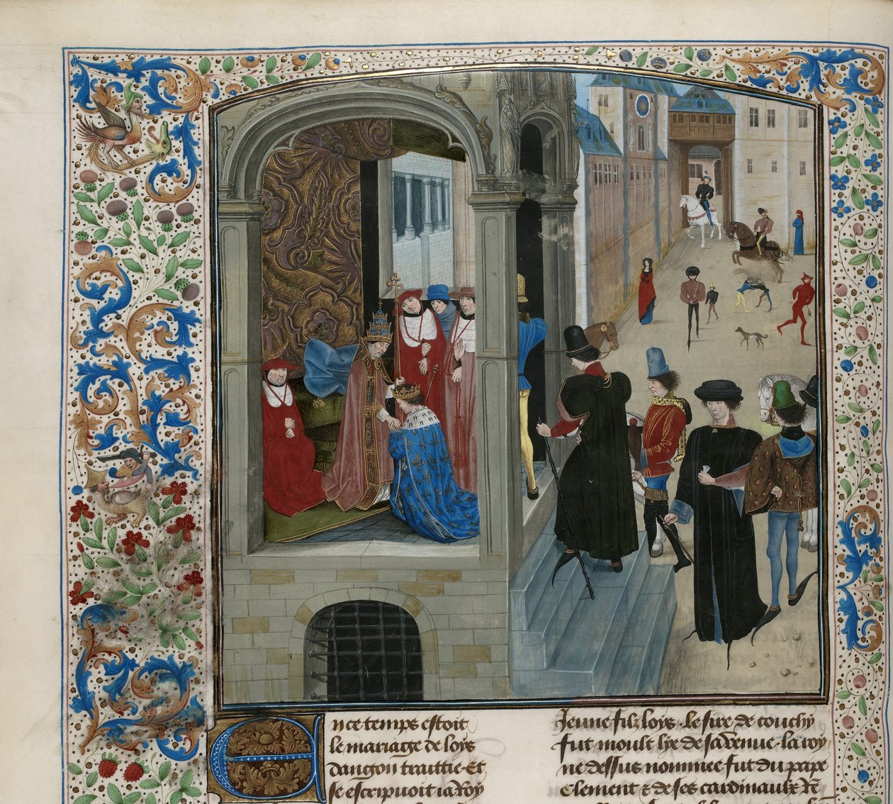 VI. Károly francia koronázása, kb. 1470-1475. alkotó: Unbekannt