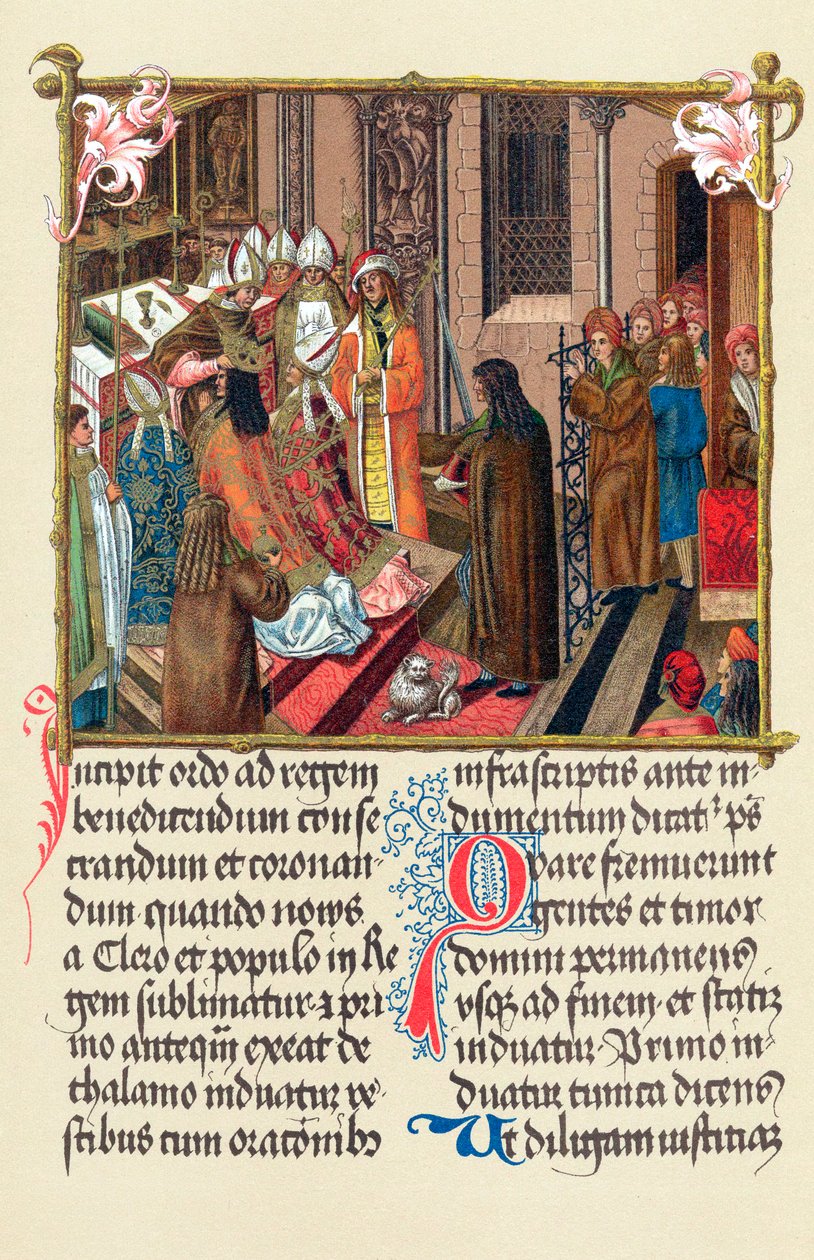 I. Sándor lengyel király megkoronázása a krakkói gnieznói érsek által, 1501. alkotó: Unbekannt