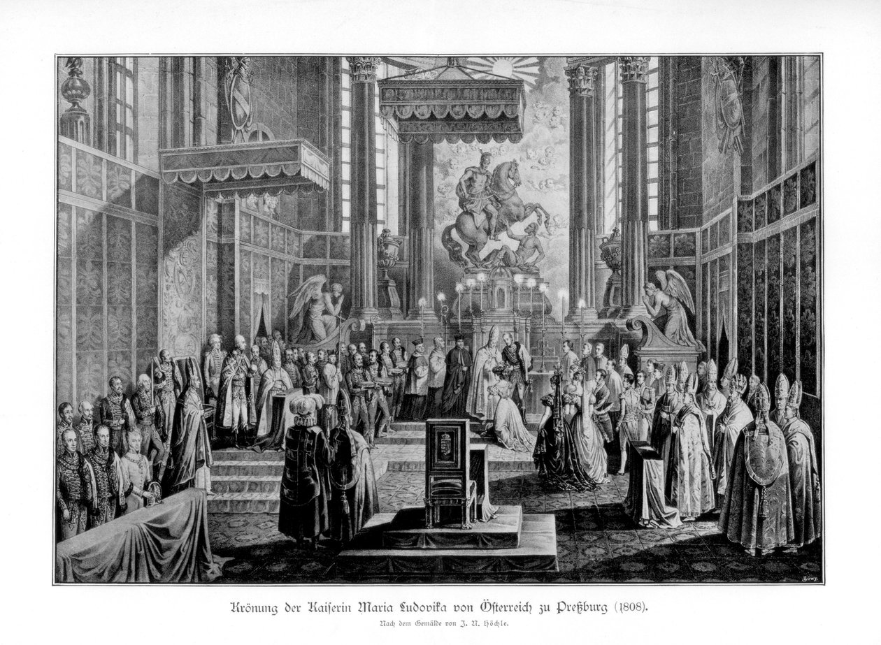 Maria Ludovica osztrák császárné megkoronázása Pressburgban, 1808 alkotó: Unbekannt