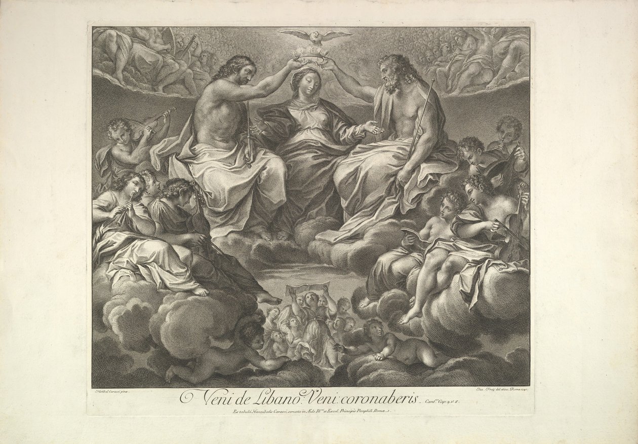 Szűzanya koronázása, 1741. alkotó: Unbekannt
