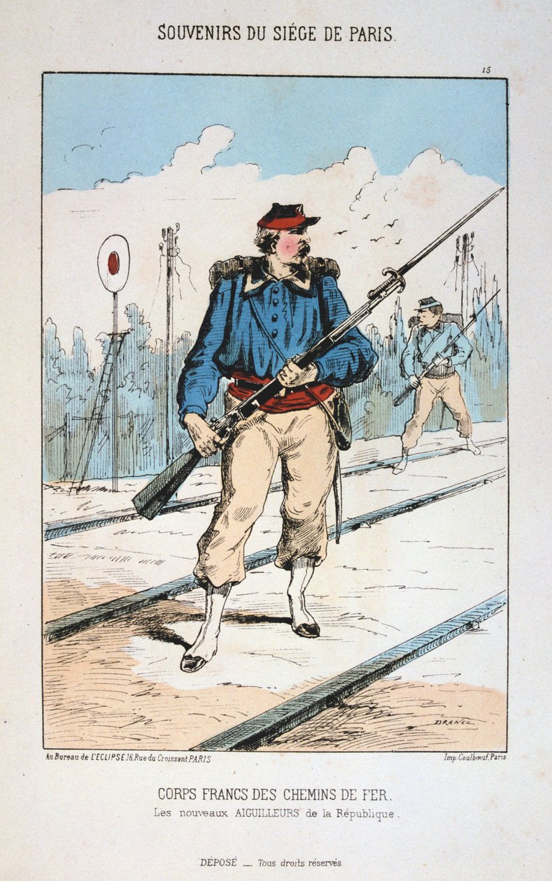 Francs des Chemins de Fer hadtest, Párizs ostroma, 1870-1871 alkotó: Unbekannt
