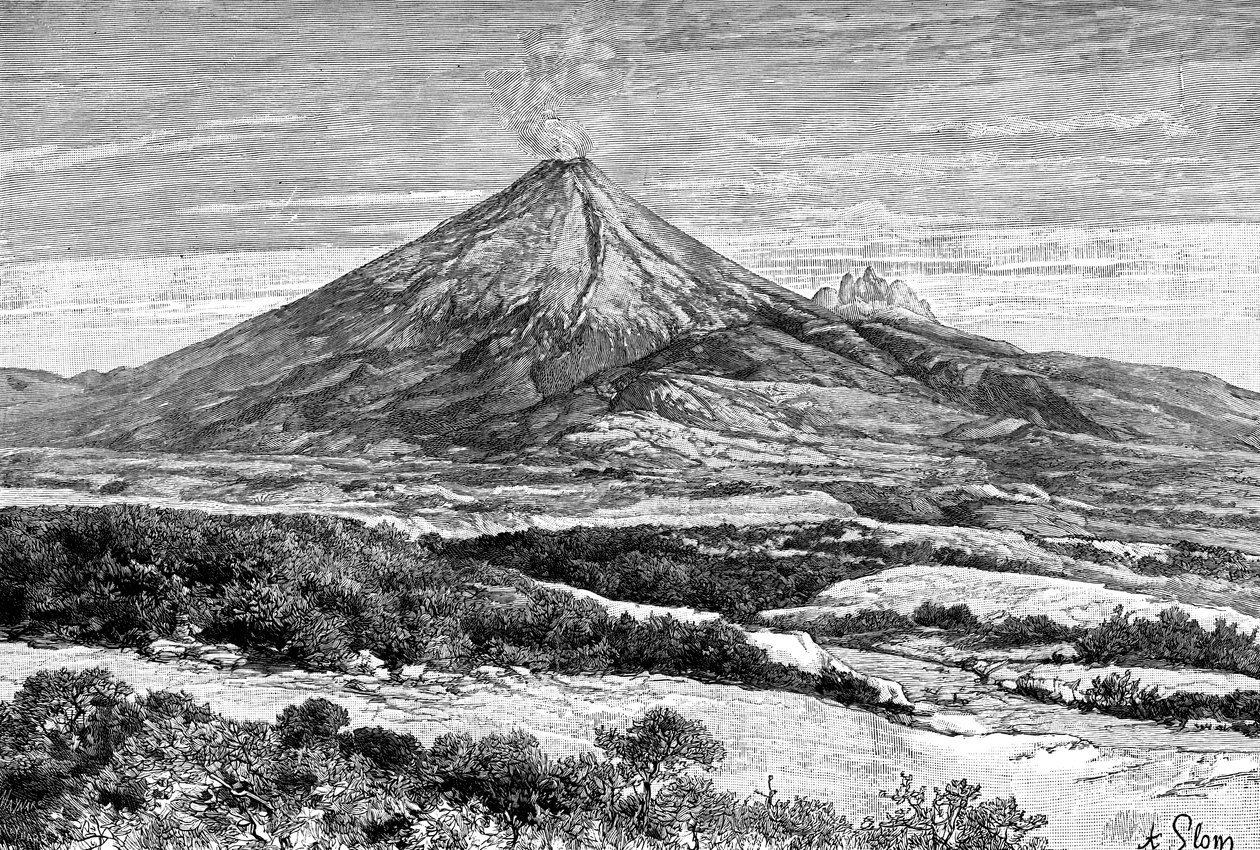 Cotopaxi vulkán, Ecuador, 1895 alkotó: Unbekannt