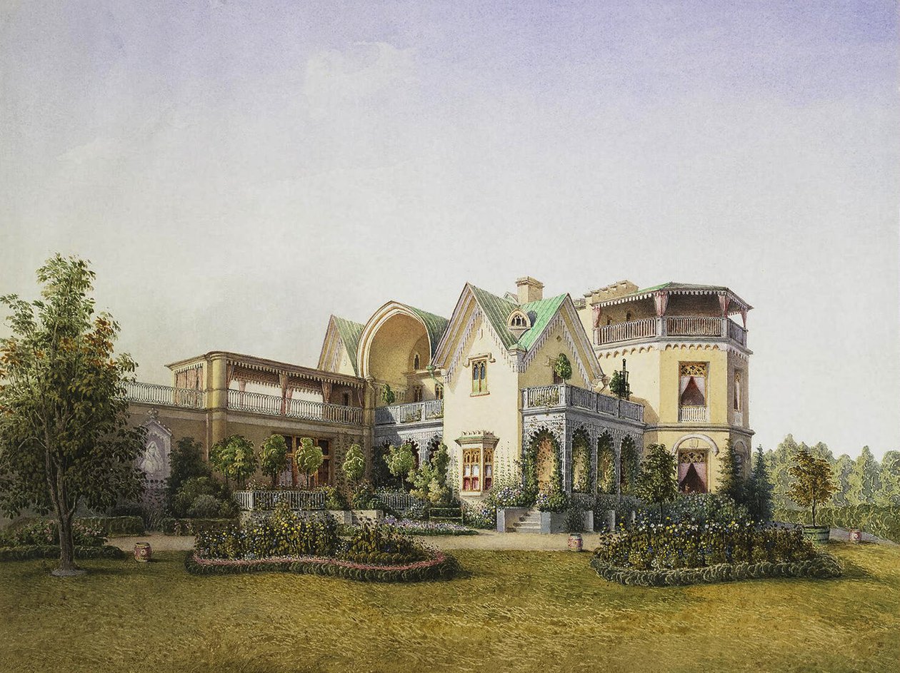 Házikó palota az Alexandria Parkban Peterhofban, 1847 alkotó: Unbekannt
