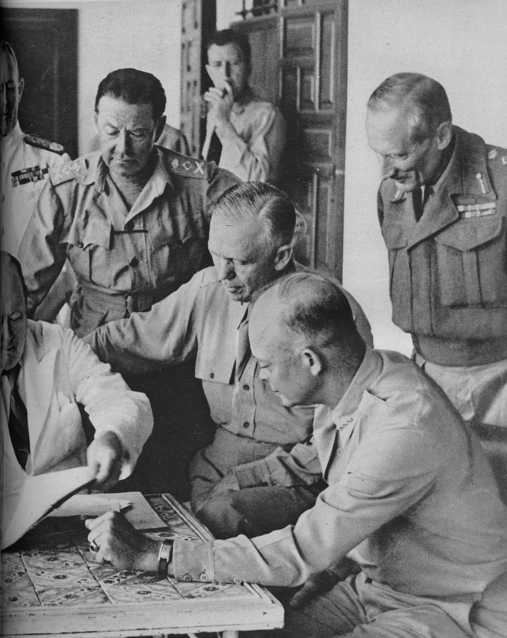 Haditanács Algírban: Churchill úr kapitányaival, 1943 alkotó: Unbekannt