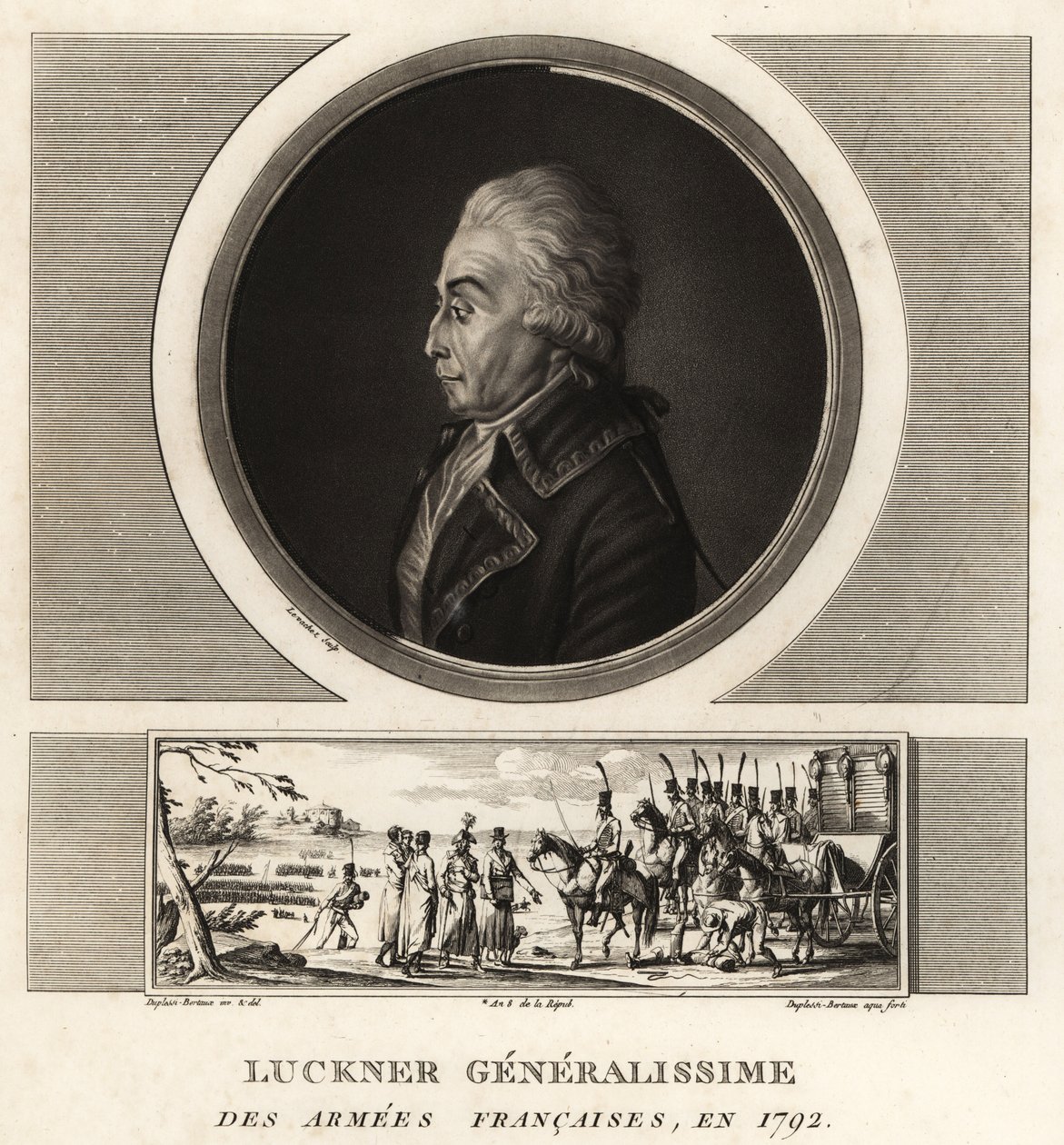 Nicolas Luckner gróf, a Generalissime des Armees Francaises francia forradalmi tábornoka, 1794-ben kivégezték alkotó: Unbekannt