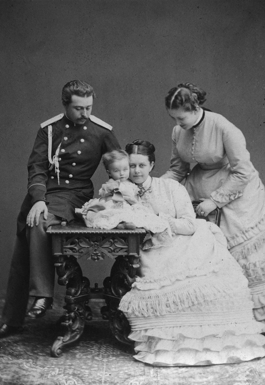Szergej Seremetev gróf és Jekatyerina Seremeteva grófnő és családja, 1870-es évek alkotó: Unbekannt