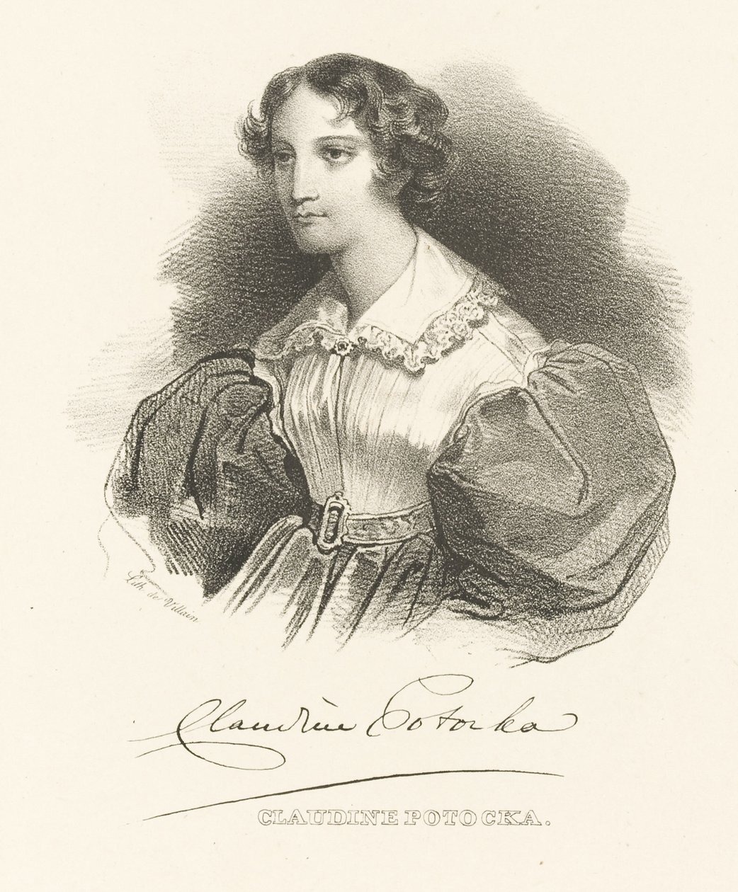 Klaudyna Claudine Potocka grófnő, született Dzialynska 1801-1836, c. 1830. alkotó: Unbekannt