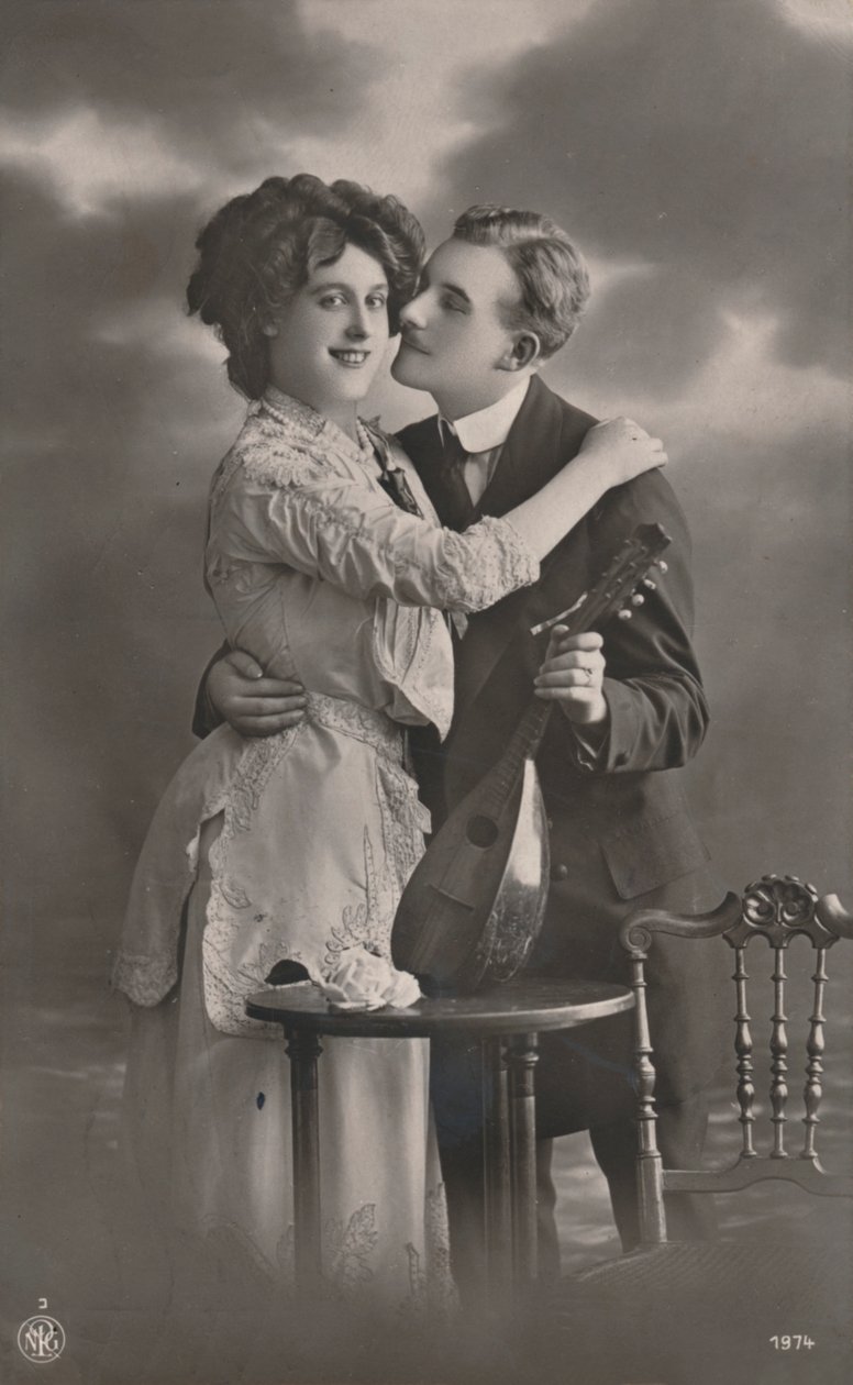 Mandolin páros, 1910 alkotó: Unbekannt