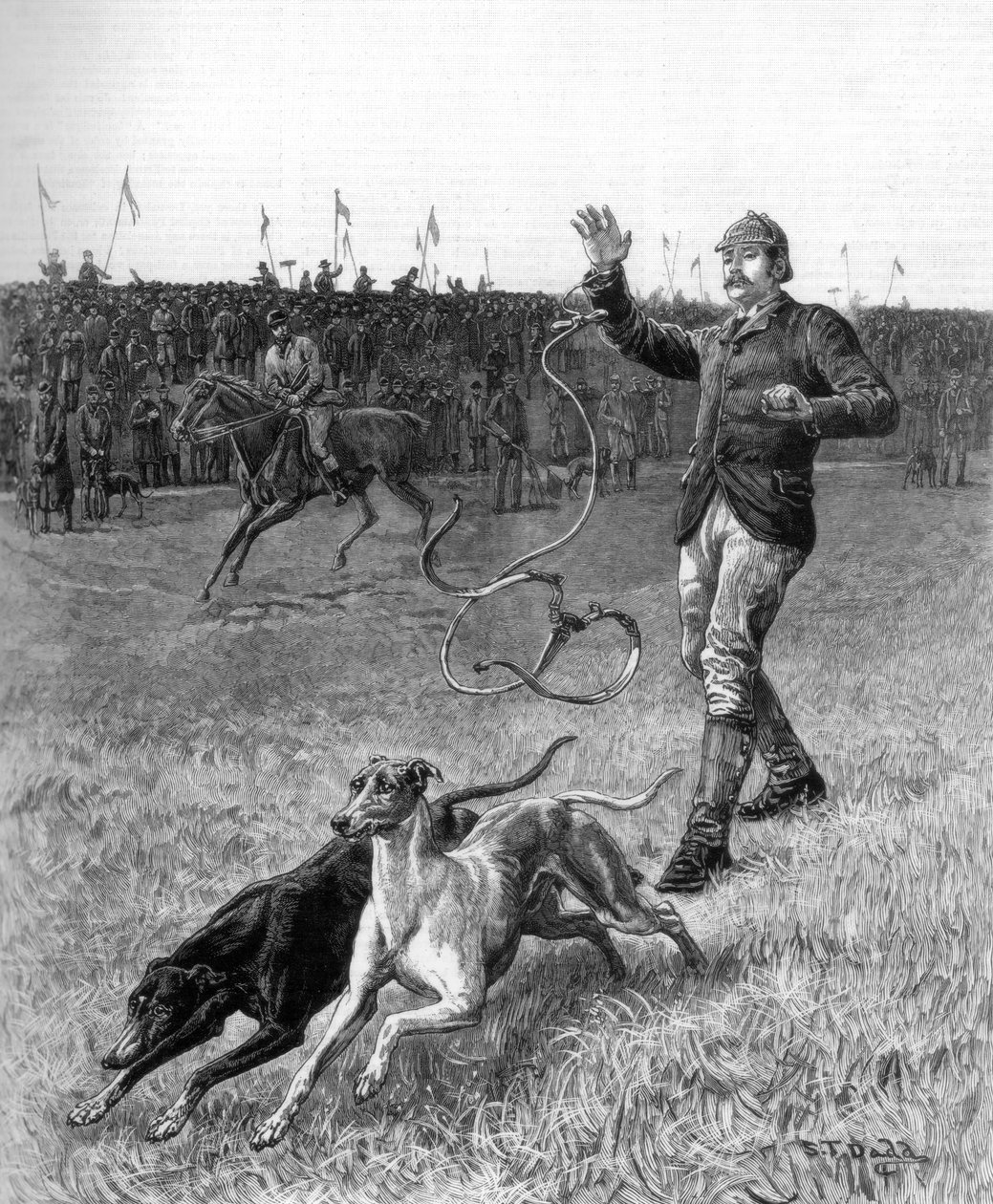 Pályafutás: Slipping the Greyhounds, 1887 alkotó: Unbekannt