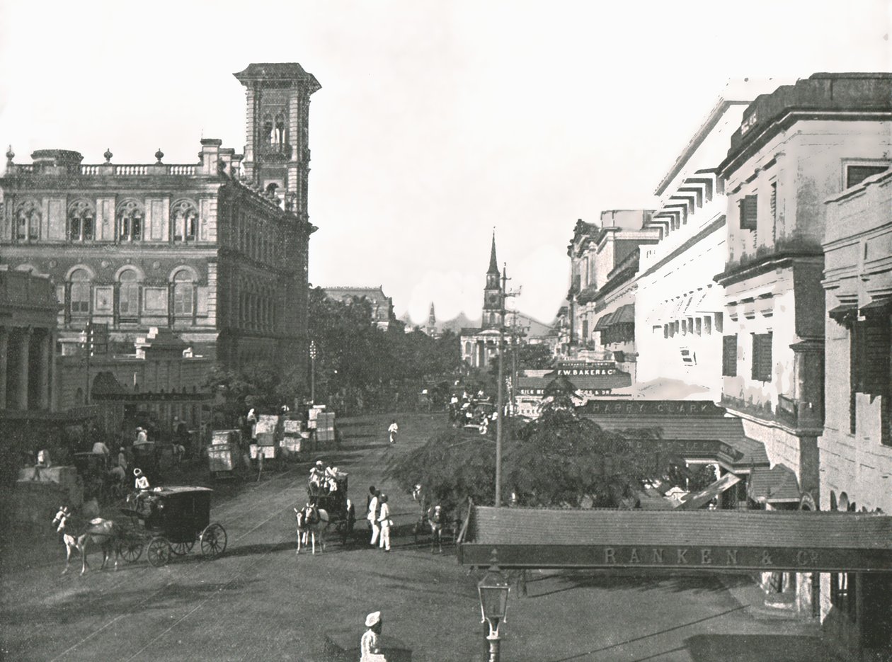 Court House Street, Calcutta, India, 1895. alkotó: Unbekannt