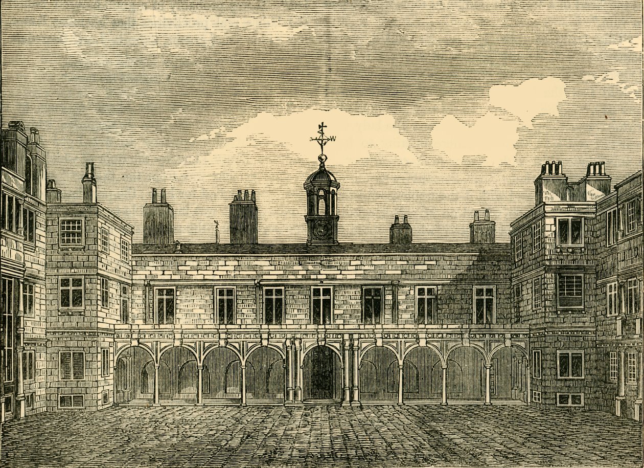 Old Somerset House udvara, északról, 1881. alkotó: Unbekannt