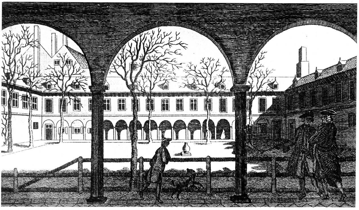 A Gresham College udvara, London, 18. század alkotó: Unbekannt