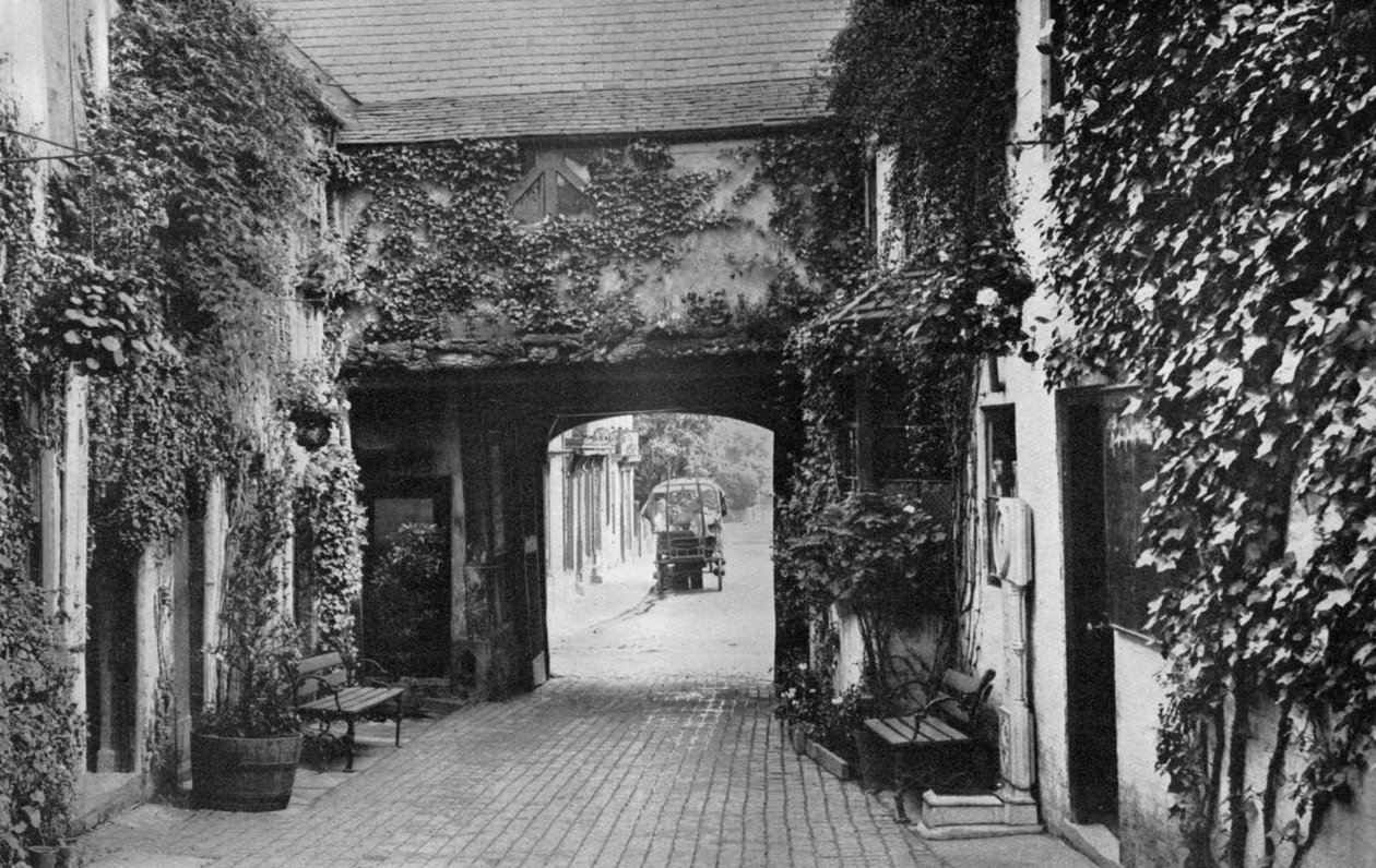 A Saracens Head fogadó udvara, Southwell, Nottinghamshire, 1924-1926 alkotó: Unbekannt