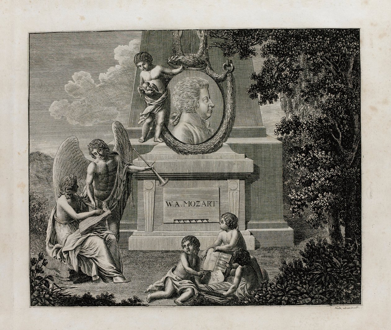 Borító W.A. Mozart Così fan tutte című operája énekpartitúrájának első kiadásához, 1794. alkotó: Unbekannt