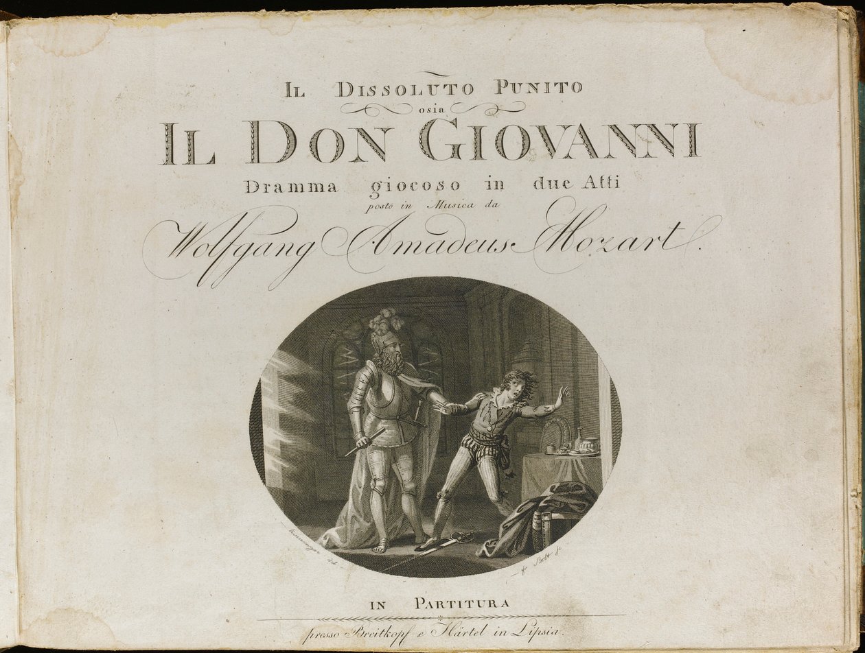 Borító Wolfgang Amadeus Mozart Don Giovanni című operájának partitúrájához, 1801. alkotó: Unbekannt