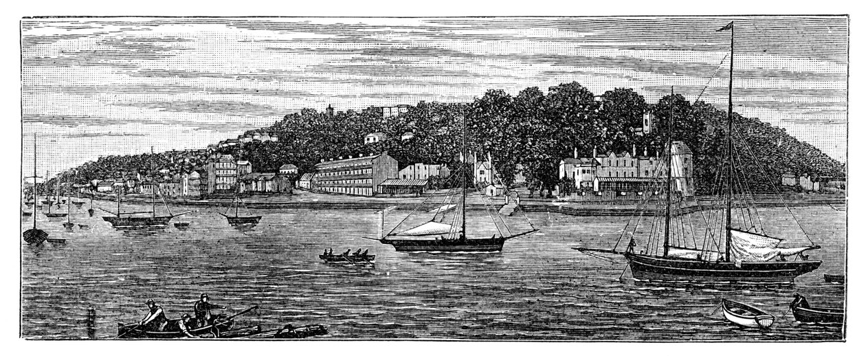 Cowes Harbour, Wight-sziget, 1900 alkotó: Unbekannt