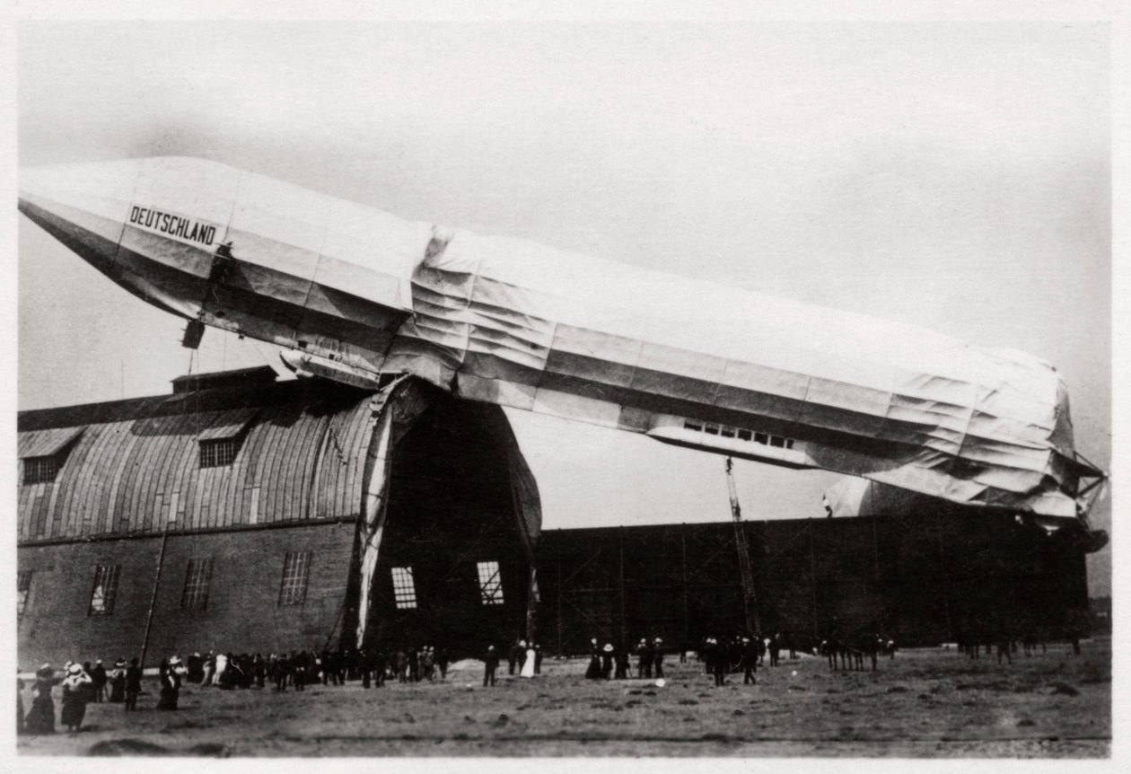 Lezuhant Zeppelin LZ 8 Deutschland II, Düsseldorf, Németország, 1911, 1933 alkotó: Unbekannt
