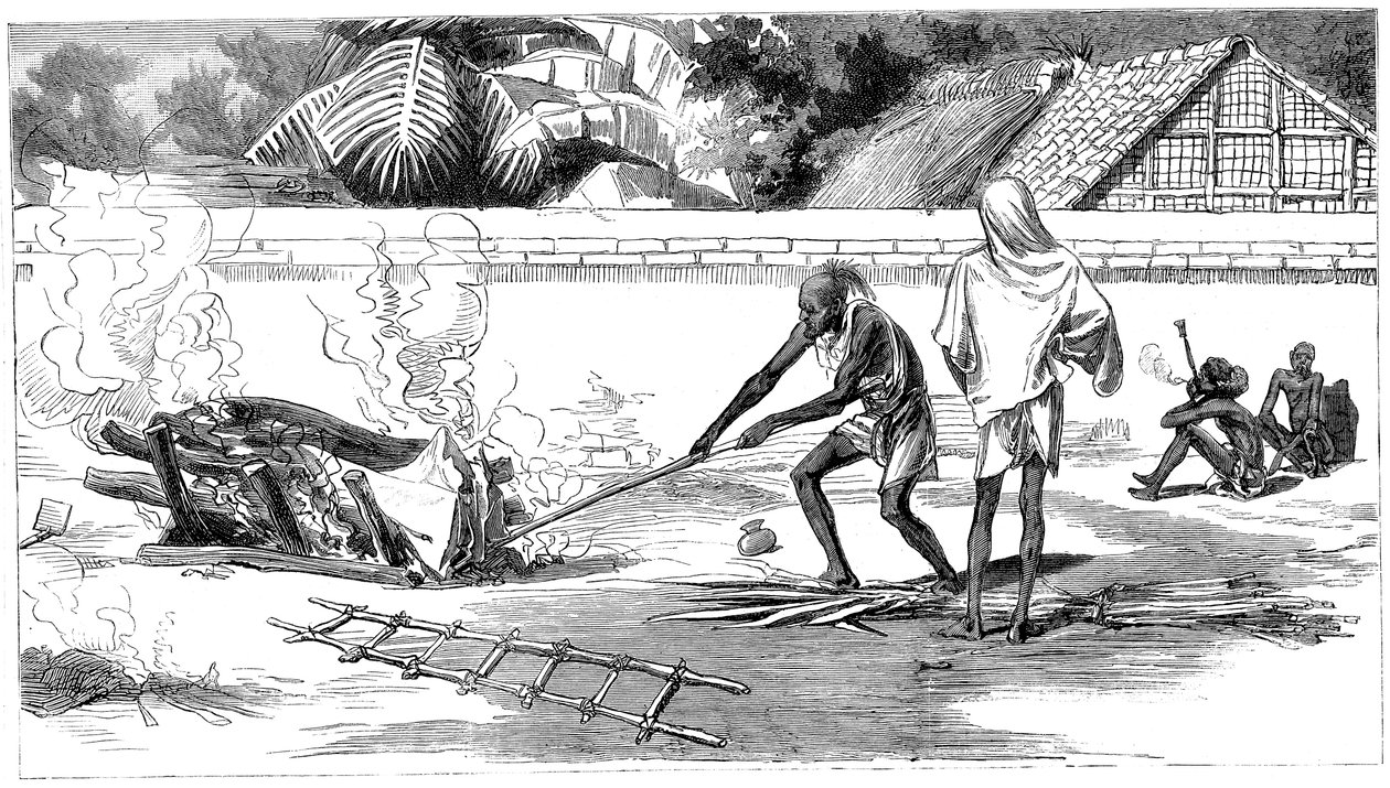 Hamvasztás Kalkuttában, Indiában, 1882 alkotó: Unbekannt