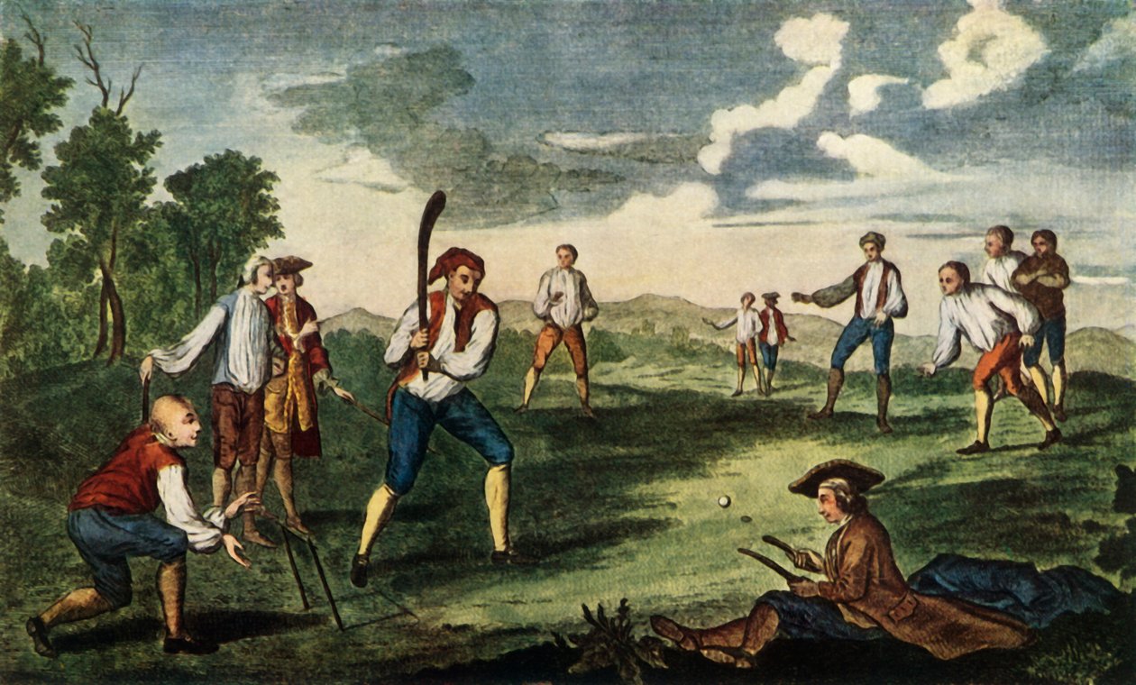 „Cricket as Played in the Artillery Ground, London, 1785”, 1947. alkotó: Unbekannt