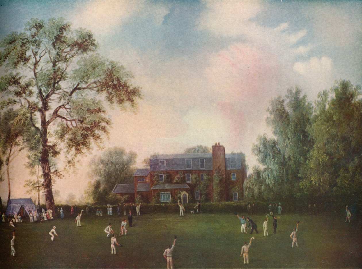 Krikett a Gads Hill Place-ben, Rochester, 1868 alkotó: Unbekannt