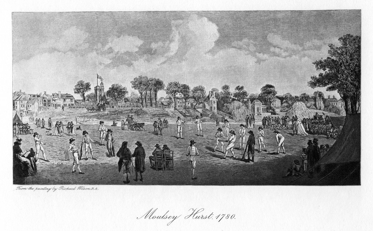 Krikett a Moulsey Hurstben, 1780, 1912 alkotó: Unbekannt