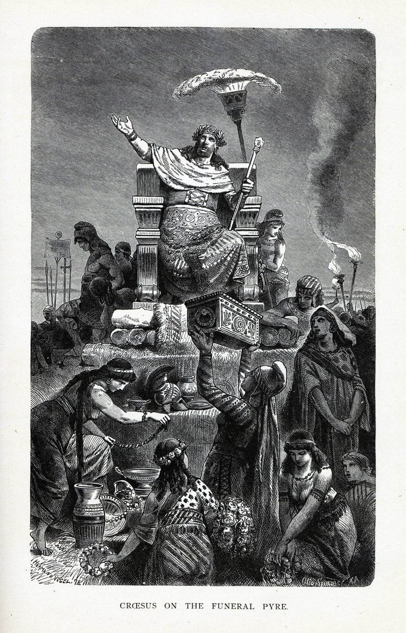Kroiszosz a halotti máglyán, 1882 alkotó: Unbekannt