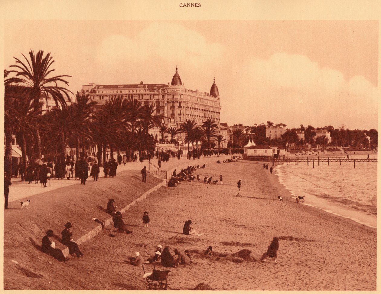 Croisette Promenade - Beach and Casino, Cannes, 1930. alkotó: Unbekannt