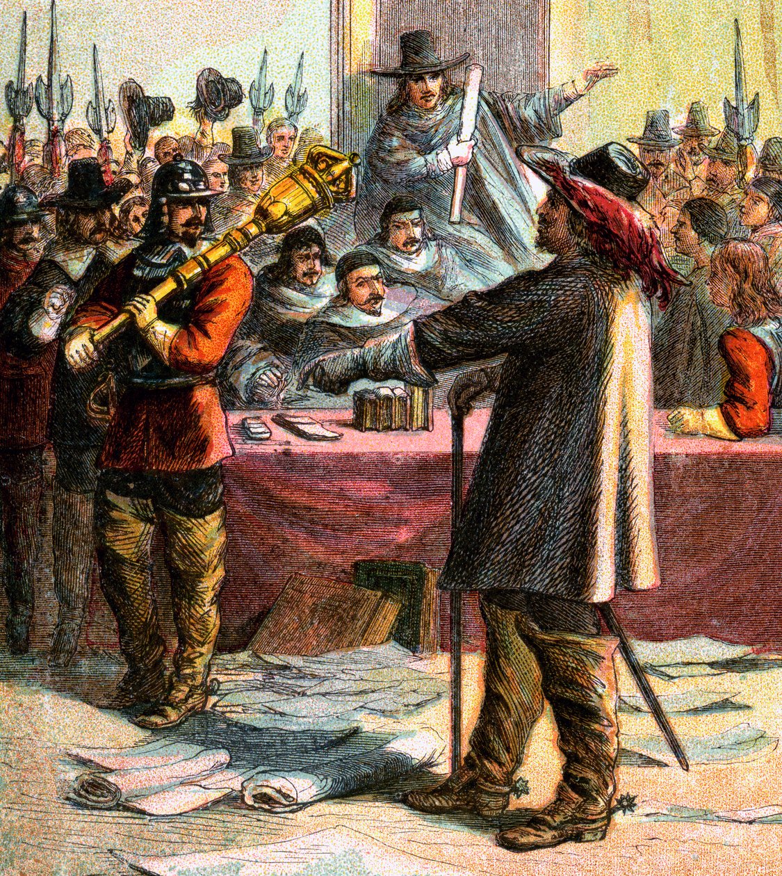 Cromwell Kiderült, Parlament, 17. század, 1850 alkotó: Unbekannt