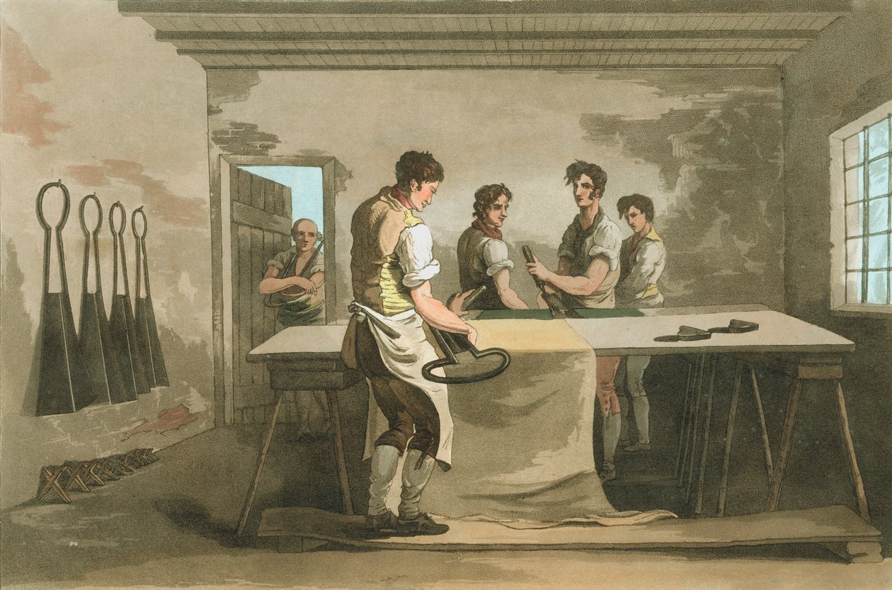 Gyapjúvágás, hogy a szunyókálás után egyenletes halom legyen, 1814 alkotó: Unbekannt