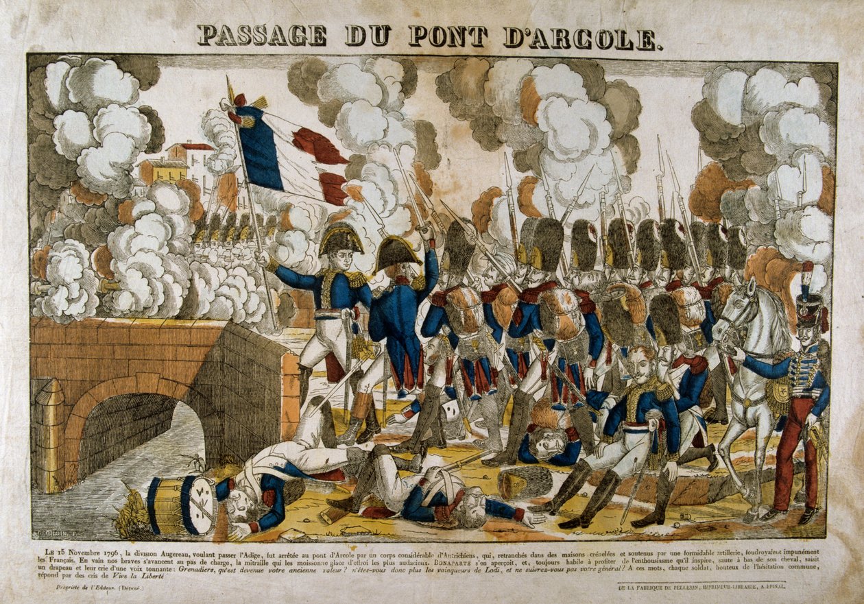 Átkelés az Arcola hídon, 1796. november 15., XIX. század alkotó: Unbekannt