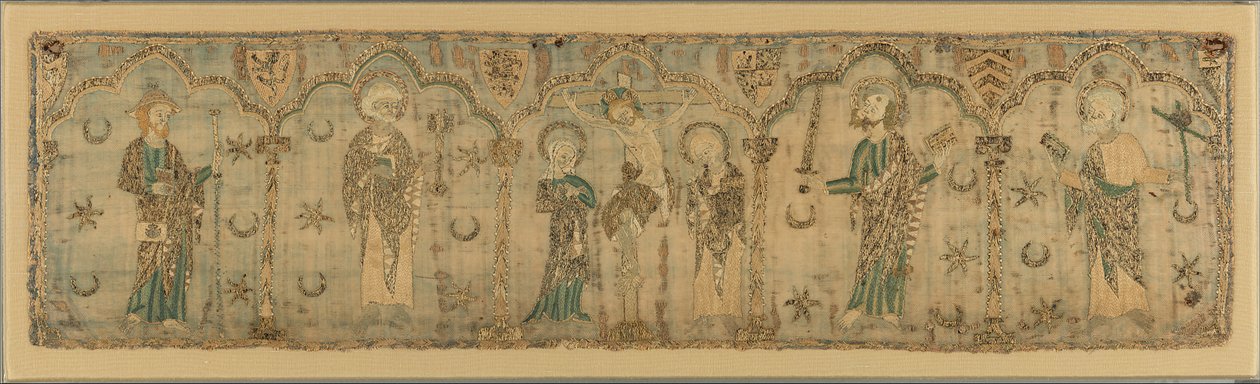 Keresztre feszítés a szentek mellett, brit, kb. 1270 valószínűleg 1272 előtt. alkotó: Unbekannt