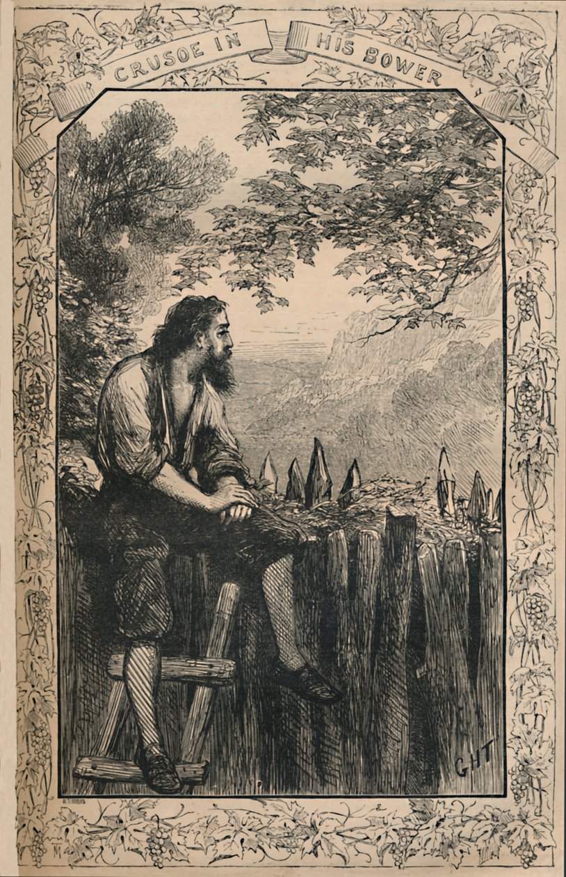 Crusoe In His Bower, 1870 alkotó: Unbekannt