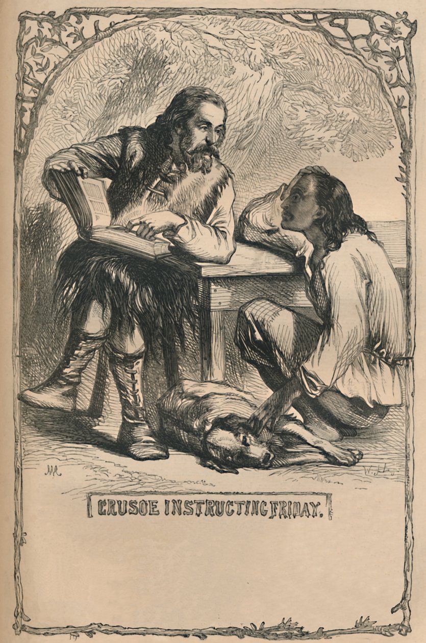 Crusoe oktató péntek, 1870 alkotó: Unbekannt