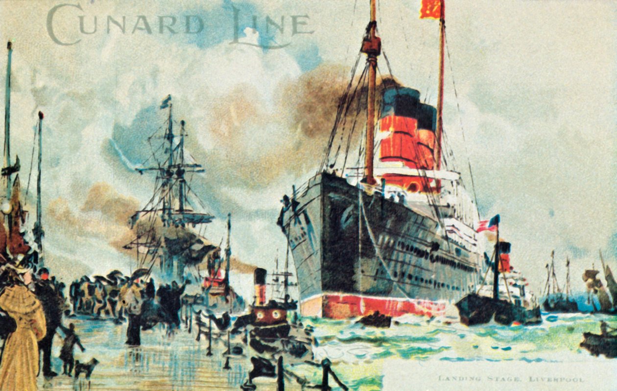 Cunard Line, Landing Stage, Liverpool, c1900. alkotó: Unbekannt