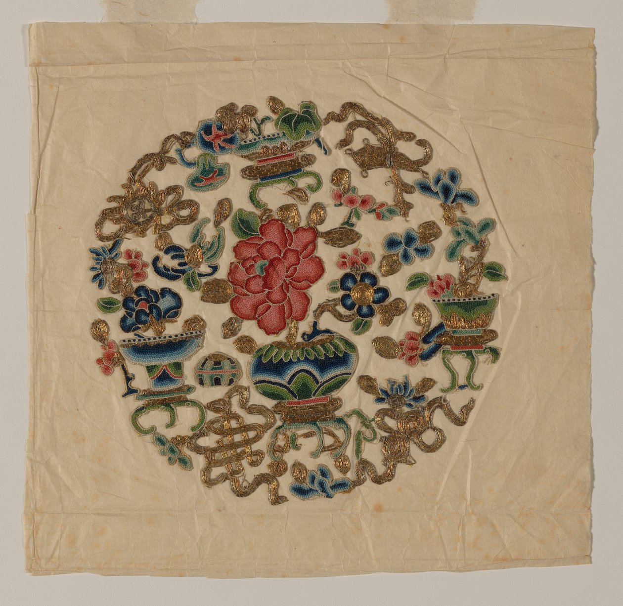 Kivágott motívum kézimunka, Kína, Qing-dinasztia 1644-1911, 19. század. alkotó: Unbekannt