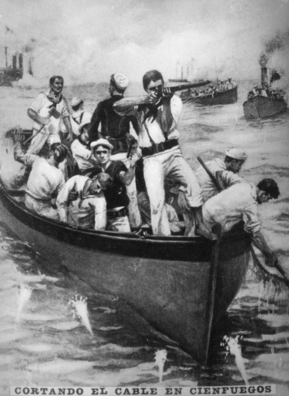 A Cienfuegos-kábelek elvágása, 1898, 1920-as évek alkotó: Unbekannt